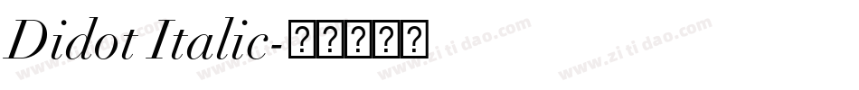 Didot Italic字体转换